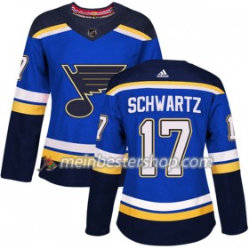 St. Louis Blues Jaden Schwartz 17 Adidas 2017-2018 Blau Trikot Authentic - Dame